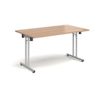 Folding rectangular meeting room tables