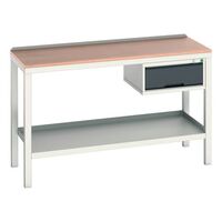 Bott heavy duty welded workbenches with multiplex worktop and anthracite drawer