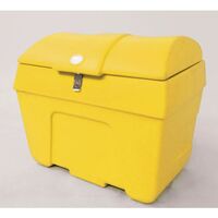 Lockable plastic storage bins, 200L yellow
