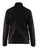 Damen Sweatshirt mit Reißverschluss schwarz/dunkelgrau - Rückansicht