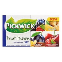 Gyümölcstea PICKWICK Fruit Fusion kék variációk eper-szilva-fahéj-citrom-gyömbér-erdei gyümölcs 20 filter/doboz