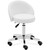 Krzesło kosmetyczne obrotowe z oparciem na kółkach 43-57 cm ORBE - białe