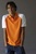 Póló Kariban galléros baseball férfi férfi (100%pamut) orange/white, L