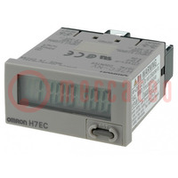 Contador: electrónico; LCD; impulsos; 99999999; IP66; para panel