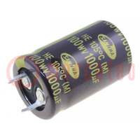Condensator: elektrolytisch; SNAP-IN; 1000uF; 100VDC; Ø22x35mm