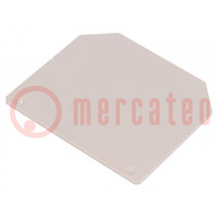 End/partition plate; beige; max.125°C; WDU