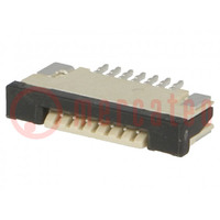 Connector: FFC/FPC; horizontal; PIN: 7; top contacts,ZIF; SMT; 0.5A