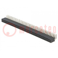 Socket; pin strips; female; PIN: 80; angled 90°; 2.54mm; THT; 2x40