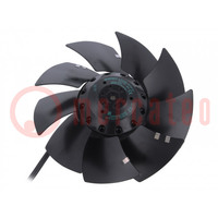 Ventilateur: AC; axial; 400VAC; Ø197x62mm; 940m3/h; à billes; IP44