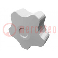 Knob; Ø: 40mm; Ext.thread: M8; 20mm; H: 27mm; technopolymer PP