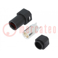 Plug; DC supply; AS250; female; PIN: 1; for cable; soldering; black