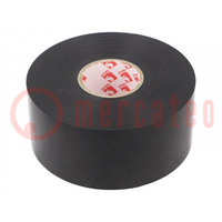 Tape: electro-isolatie; W: 50mm; L: 33m; Thk: 0,25mm; zwart; rubber
