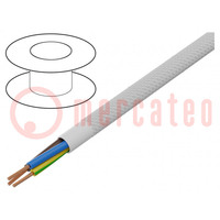 Cable; H03VV-F,OMY; 3G0,75mm2; redondo; cuerda; Cu; PVC; textil