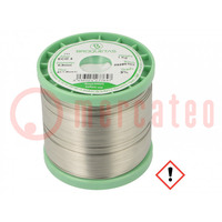 Soldering wire; Sn96,5Ag3Cu0,5; 0.8mm; 1kg; lead free; reel