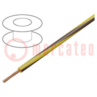 Cable; H05V-K,LgY; cuerda; Cu; 1,5mm2; PVC; amarillo-marrón; 100m