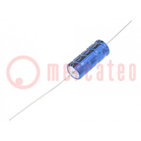 Condensateur: électrolytique; THT; 1mF; 40VDC; Ø12,5x30mm; ±20%