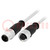 Cable: for sensors/automation; PIN: 4; M12-M12; 1m; plug; plug; male
