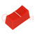 Bouton: glissière; rouge; 23x11x11mm; largeur de glissière 4mm