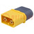 Plug; DC supply; XT60; male; PIN: 2; for cable; soldering; yellow