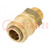 Quick connection coupling EURO; brass; Ext.thread: 3/8"