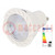 Lampe LED; blanc froid; GU10; 220/240VAC; 480lm; P: 7W; 38°; 6400K
