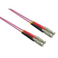 ROLINE LWL-Kabel duplex 50/125µm OM4, LSH/LSH, LSOH, violett, 7,5 m