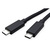 ROLINE Cable USB4 Gen3x2, with Emark, C–C, M/M, 240W, black, 1 m