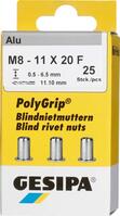 Zestaw nitonakrętek PolyGrip Mini-Pack, Alu M5, 11 mm