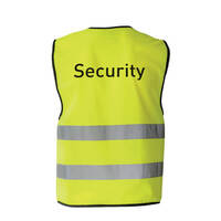 Korntex Warnweste für Security gelb, Einheitsgrößeinkl. Aufdruck hinten: Security