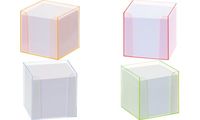 folia Zettelbox "Luxbox" mit Leuchtkanten, blau, bestückt (57906133)