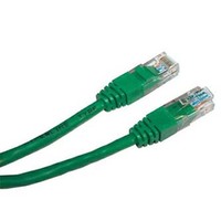 Przewód LAN UTP patchcord, Cat.5e, RJ45 M - RJ45 M, 7.5 m, nieekranowany, zielony, economy