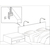 Skizze zu Bettpaneelleuchte Flexi R 12 V/DC schwarz mit USB-Charger