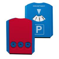 Artikelbild Parking disk "Prime" with chip, Upper part in blue, lower part in red, blue/red