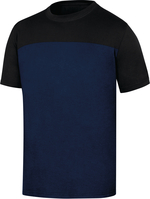 TEE-SHIRT 100 % COTON GENOA2 BLEU MARINE/NOIR TL DELTA PLUS GENO2MNGT