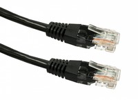 Kabel Patchcord miedziany kat. 5e RJ45 UTP 2m czarny