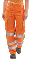 Beeswift Ladies Railspec Trousers Orange 28