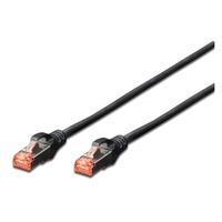 DIGITUS Patchkabel Cat6 S/FTP 2xRJ45 10.0m schw Hebelschutz Polybeutel