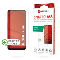 Displex Smart Glass (9H) für Oppo Reno 7 5G, Montagesticker, unzerbrechlich