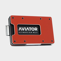 Aviator Wallet Slide Briefttasche Rot Aluminium