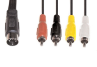 e+p B 29 Audio-Kabel 1,5 m DIN (5-pin) 4 x RCA Schwarz