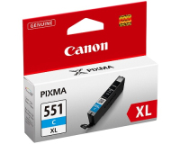 Canon CLI-551XL C w/sec tintapatron 1 dB Eredeti Nagy (XL) kapacitású Fotó cián
