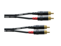 Cordial CFU 0.6 CC cable de audio 0,6 m 2 x RCA Negro