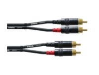 Cordial CFU 1.5 CC câble audio 1,5 m 2 x RCA Noir