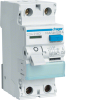 Hager CDA216D Stromunterbrecher Fehlerstromschutzschalter Typ A 2 Modul(e)