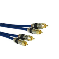 Kindermann 5763000110 audio kabel 10 m 2 x RCA Blauw