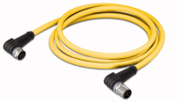 Wago M12 50m signal cable Black, Yellow
