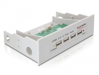 DeLOCK 4-Port USB 2.0 Hub 8,89 cm (3.5 Zoll) Weiß