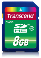 Transcend TS8GSDHC4 mémoire flash 8 Go SDHC