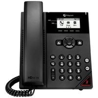 POLY 150 telefon VoIP Czarny 2 linii LCD