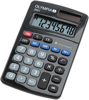 Olympia 2501 calculatrice Bureau Calculatrice basique Noir, Bleu, Gris